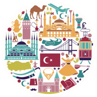 Set Of Country Landmarks Turkey Sticker