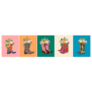 Set Of Cowboy Boots With Flowers Sticker