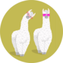 Set Of Cute Cartoon Llamas Sticker