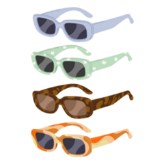 Set Of Cute Retro Sunglasses 00s Style Sticker