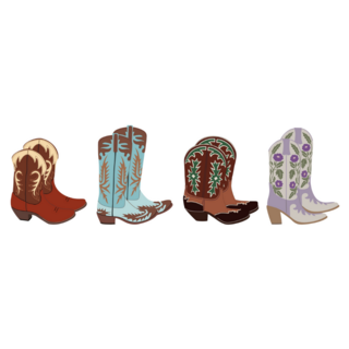 Set Of Different Cowgirl Boots Sticker