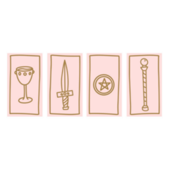 Set Of Doodle Tarot Cards Sticker