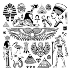 Set Of Egypt Symbols And Objects Sticker