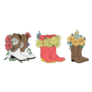 Set Of Floral Cowboy Boots Sticker