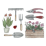 Set Of Garden Elements Sticker