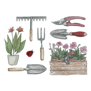 Set Of Garden Elements Sticker
