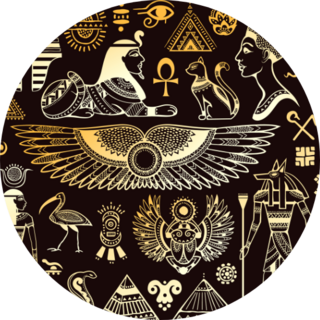 Set Of Isolated Egypt Symbols And Objects Sticker