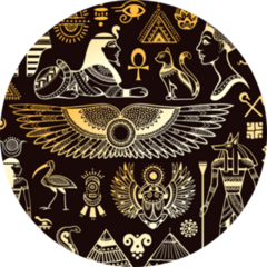 Set Of Isolated Egypt Symbols And Objects Sticker