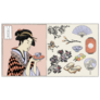 Set Of Japan Elements, Geisha Woman Sticker