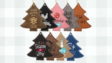 Set of Leatherette Tree Ornaments