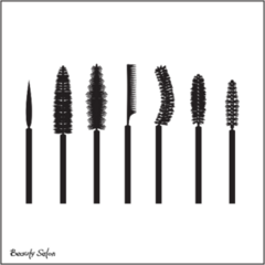 Set of Mascara Brushes Sticker