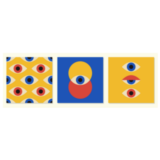 Set Of Minimal Eyes Sticker