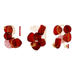 Set Of Modern Illustration Fall Watercolor Stains Sticker