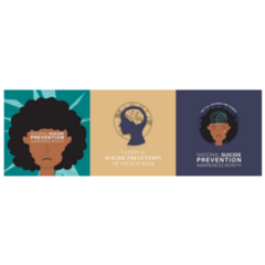 Set Of National Suicide Prevention Awareness Illustrations Sticker
