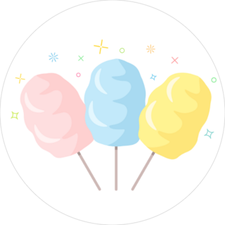 Set Of Pastel Cotton Candy Sticker