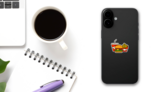 Set Of Pixel Fast Food Items Sticker on a Phone (New) example