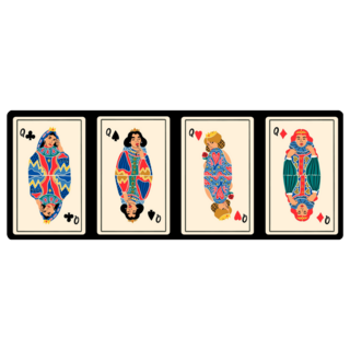 Set Of Queens Playing Cards Sticker