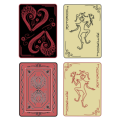 Set Of Retro Jokers Playing Cards Sticker