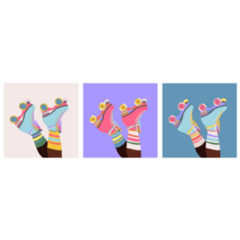 Set Of Roller Skates Sticker