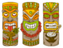 Set Of Three Wooden Tiki Idols Sticker