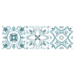 Set Of Watercolor Illustrations Azulejos Portugal Sticker