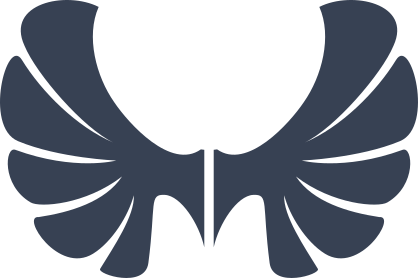 Set Of Wings With Rounded Edges Sticker