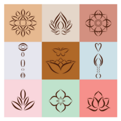 Set Of Yoga Icons Sticker