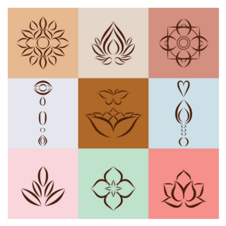 Set Of Yoga Icons Sticker