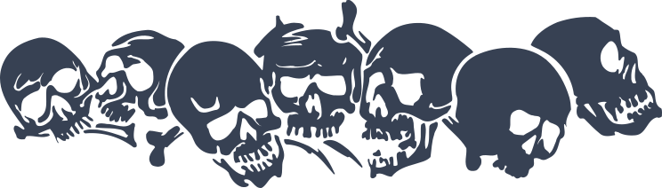 Seven Skeletons Sticker