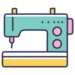 Sewing Machine Icon Sticker
