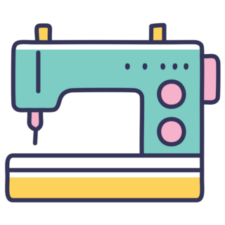 Sewing Machine Icon Sticker
