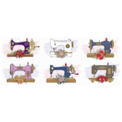 Sewing Machine Sticker Sheet