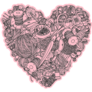 Sewing Symbol Heart Sticker