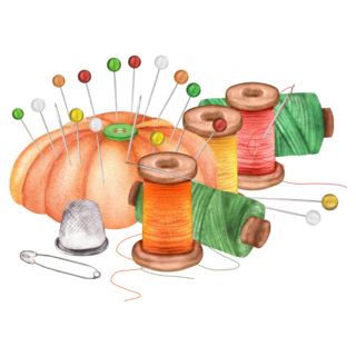 Sewing Threads & Pins Sticker