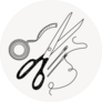 Sewing Tools: Scissors Sticker