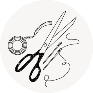 Sewing Tools: Scissors Sticker