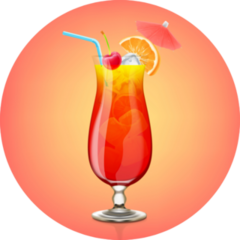 Sex On The Beach Cocktail Sticker