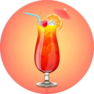 Sex On The Beach Cocktail Sticker