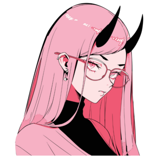 Sexy Anime Devil Girl Sticker