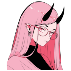 Sexy Anime Devil Girl Sticker