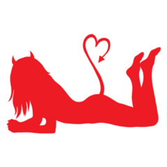 Sexy Devil Girl Sticker