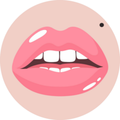 Sexy Lips In Pink Lipstick Sticker