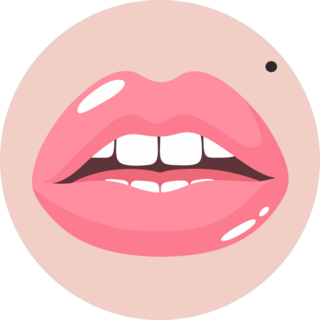 Sexy Lips In Pink Lipstick Sticker