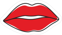 Sexy Red Lips Illustration Sticker