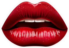 Sexy Red Lips With Makeup Sticker