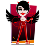 Sexy Vintage Pinup She Devil Cartoon Sticker