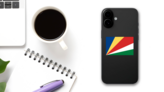 Seychelles Country Flag Sticker on a Phone (New) example