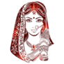 Shaadi. Indian Woman In A Wedding Dress Sticker