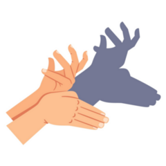 Shadow Puppet Moose Sticker