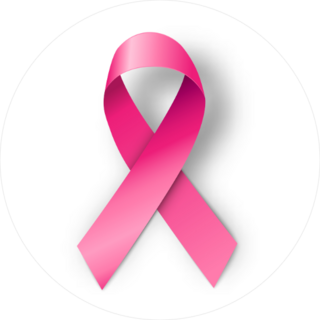 Shadowed Breast Cancer Awareness Pink Ribbon Sticker